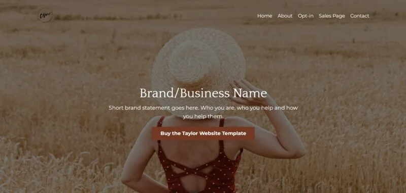 Minimalist and warm Showit template, perfect for personal brands and service-based businesses.
