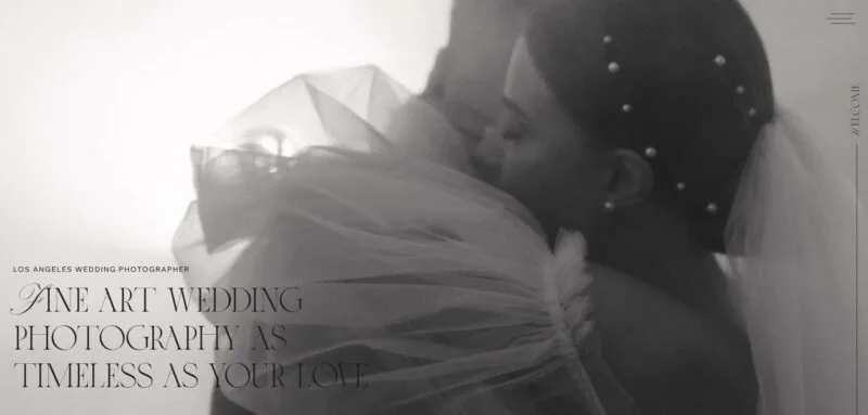 Ethereal and romantic Showit template with a soft, dreamlike aesthetic, designed for wedding photographers who create timeless, fine art imagery.