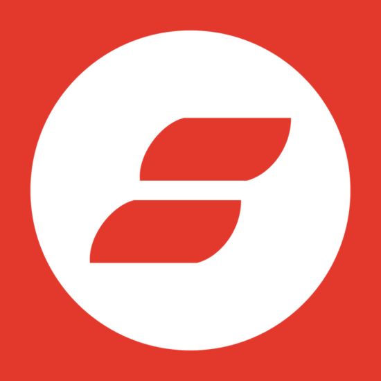 White Showit Logo with red background