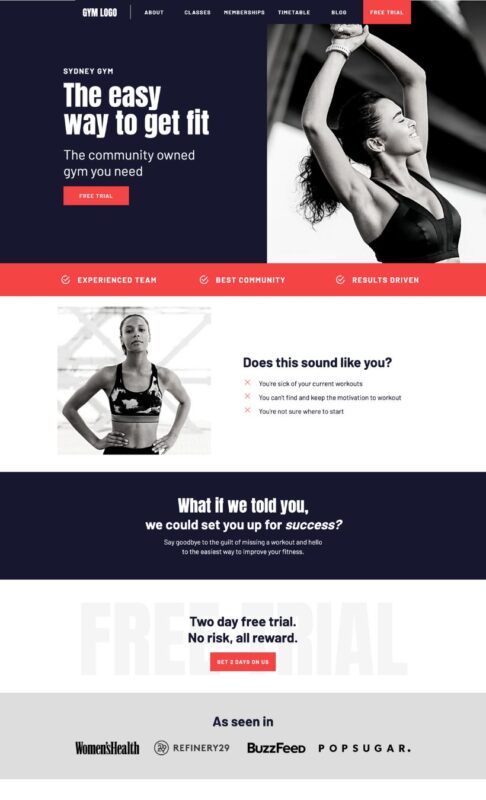 Gym Website Template