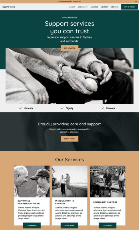 NDIS Showit Website Template