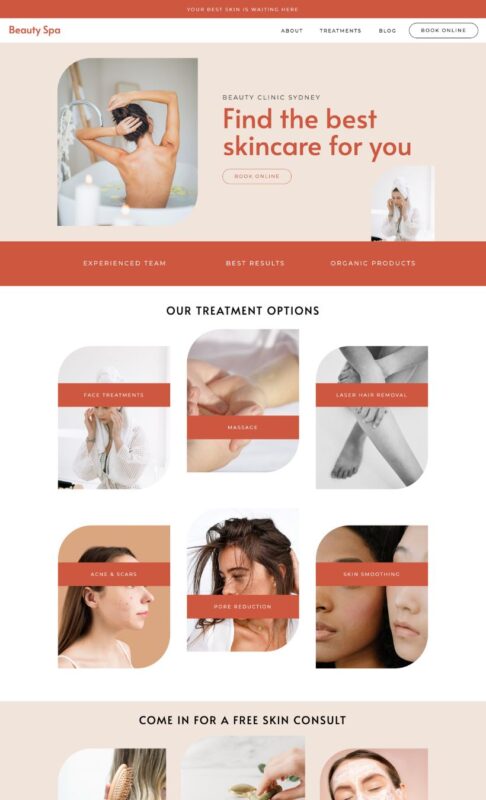 Spa Showit Website Template