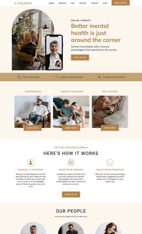 Therapist Showit Website Template