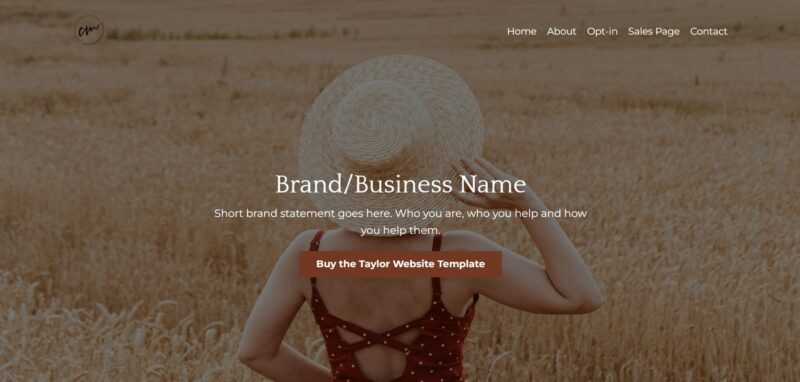 Minimalist and warm Showit template, perfect for personal brands and service-based businesses.