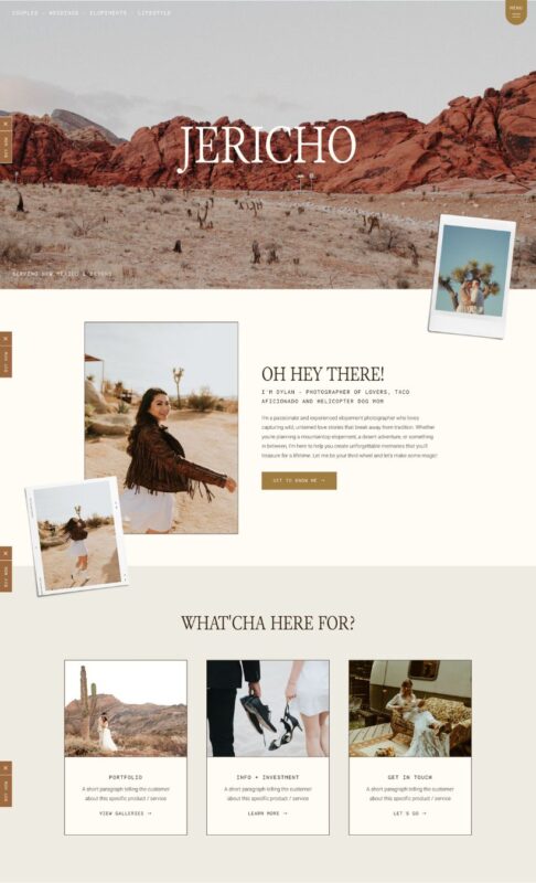 Jericho Showit Website Template