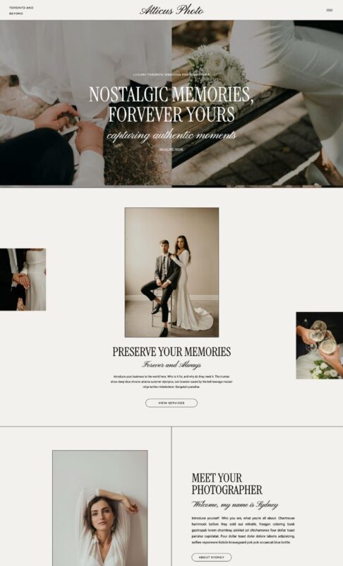 Atticus Showit Website Template