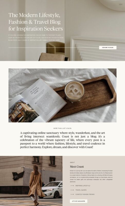 The Coast Showit Template